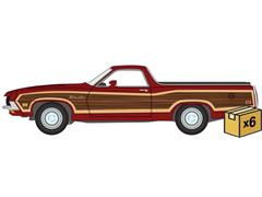 1970 Ford Ranchero in Counter Revolutionary Red - 6 Pieces in a Non-Returnable Factory-Sealed CASE #JLSP441-CASE