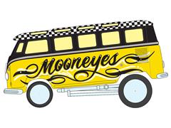 JOHNNY LIGHTNING #JLSP444 - Mooneyes - 1965 Volkswagen Bus Zinger in Yellow Black and White with Yellow Tinted Windows