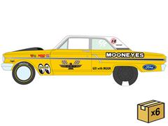 JOHNNY LIGHTNING #JLSP452-CASE - Mooneyes - 1964 Ford Thunderbolt in Yellow and White - 6-Piece Set in a Non-Returnable Factory-Sealed CASE