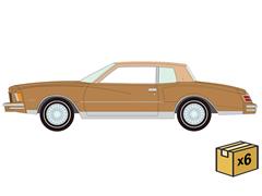 JOHNNY LIGHTNING #JLSP470-CASE - 1979 Chevrolet Monte Carlo in Camel Poly and Medium Beige - 6 pieces in a Non-Returnable Factory-Sealed CASE