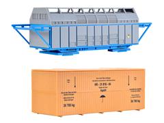 16511 - Kibri Nucrear Waste Freight Container and Wooden Crate