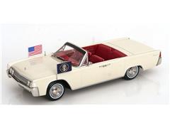 KK SCALE #181523 - 1963 Lincoln Continental Convertible in White - John F Kennedy