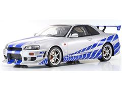 KYOSHO #KSR12007A - Nissan Skyline R34 GT-R Limited Edition Resin Model - Fast 2 Furious 2003