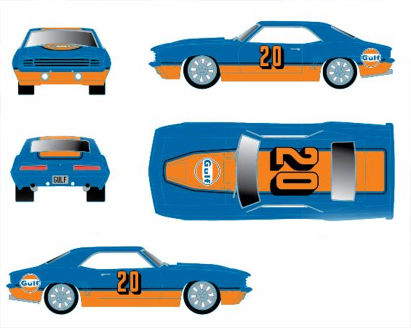 Gulf Oil - 1969 Chevrolet Camaro Custom with Custom Gulf Graphics