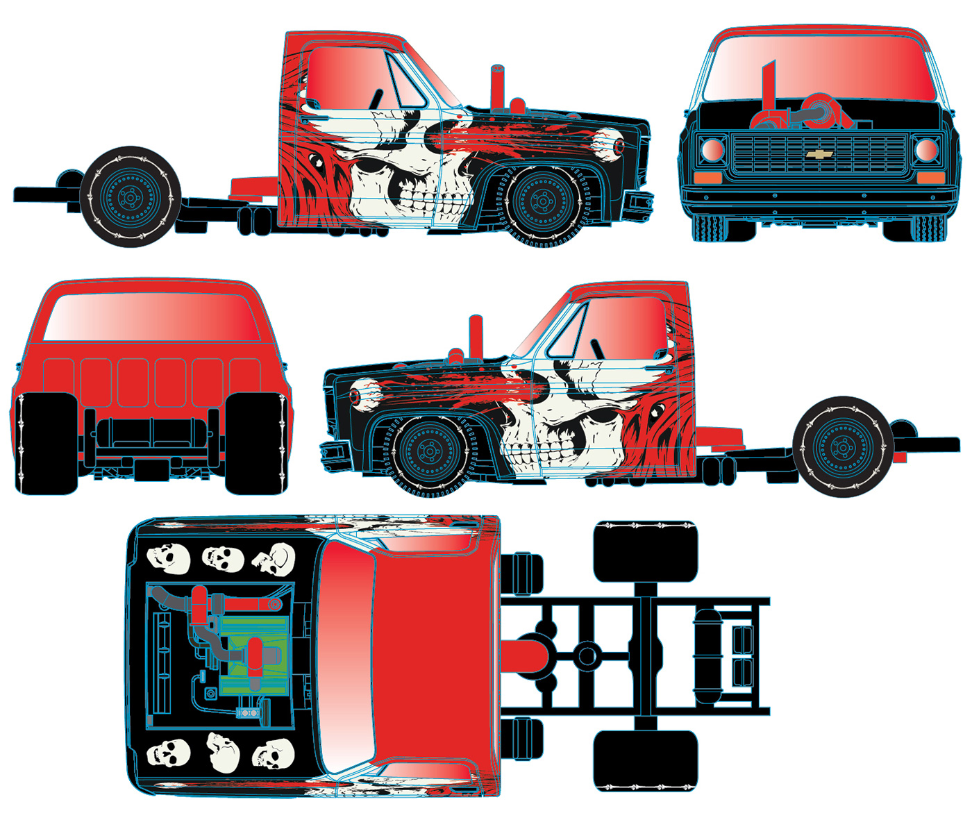 Roadside Terror - 1973 Chevrolet Cheyenne Super 10 Chassis Cab