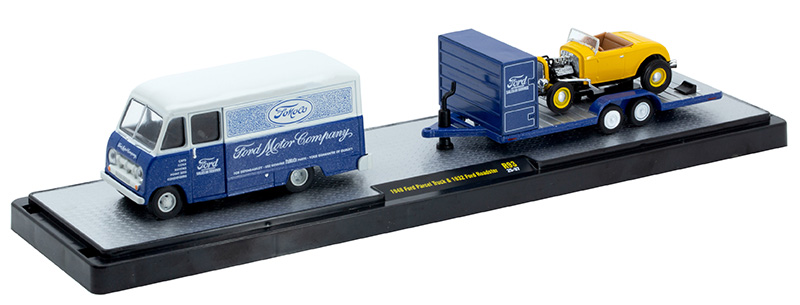 1948 Ford Parcel Truck in Blue and 1932 Ford Roadster in Yellow