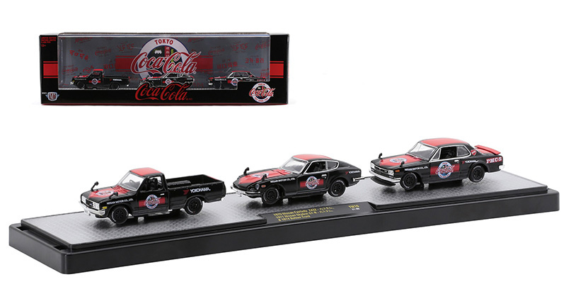 M2 Coca Cola Datsun M2 Machines Coca Cola 3 Piece Set 1974 Datsun
