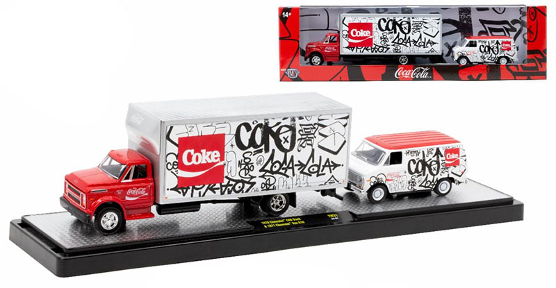 コカコーラ　復刻版 70's 80's17種コンプセット Coca-Cola - 1970 Chevrolet C60 Truck in White and Red and 1971