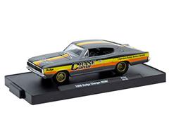 M2MACHINES #11228-124-C - 1966 Dodge Charger HEMI in Gray with Yellow and Orange Stripe