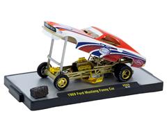 M2MACHINES #31500-HS66-SP - NHRA 75th Anniversary - 1969 Ford Mustang Funny Car with Gold Rims and Accents