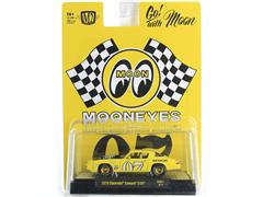 M2MACHINES #31500-HS81-SP - Mooneyes - 1979 Chevrolet Camaro Z/28 in Yellow with Black Hood #07 Racing Graphics and Gold Chrome Rims and Accents
