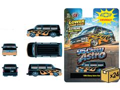 M2MACHINES #31500-HS83-MSTR - 1995 Chevrolet Astro Van in Black with Flame Graphics - 24-Piece Non-Returnable Master Case