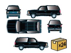 M2MACHINES #31500-HS85-MSTR - 1996 GMC Yukon SLE In Black - 24 Pieces in a Non-Returnable Master Case