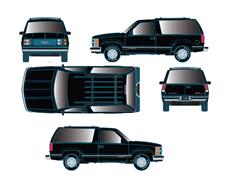 M2MACHINES #31500-HS85 - 1996 GMC Yukon SLE in Black