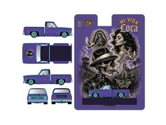 M2MACHINES #31500-HS93 - 1973 Chevrolet Cheyenne 10 Stepside Pickup Truck in Purple - Mi Vida Loca