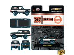 M2MACHINES #31500-HS95-MSTR - 1973 Chevrolet K5 Blazer in Black and White - 24 Pieces in a Non-Returnable Case