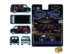 M2MACHINES #31500-HS97-CASE - 1974 Chevrolet Van in Custom Galaxy Wizard Deco - 12 Pieces in a Non-Returnable Case