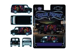 M2MACHINES #31500-HS97 - 1974 Chevrolet Van in Custom Galaxy Wizard Deco