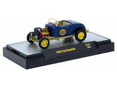 1932 Ford Roadster in Blue with Gulf Logo with Gold Chrome Frame Interior and Rims #32500-103-A-SP