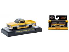M2MACHINES #32500-106-D - 1976 GMC Sierra Grande 15 SS02 in Yellow and Black