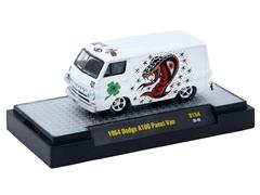 M2MACHINES #32500-S154-F - 1964 Dodge A100 Panel Van in White with Flash Art Tattoo Graphics