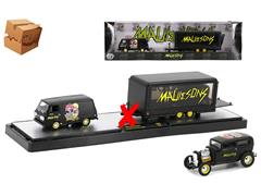M2MACHINES #36000-66-A-X - Maui Sons - 1964 Ford Econoline Truck in Black and 1932 Ford Tutor Sedan in Black