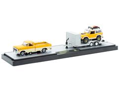 M2MACHINES #36000-85-B - 1969 Ford F-100 Ranger Pickup Truck and 1971 Ford Bronco in Yellow