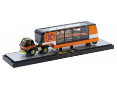 M2MACHINES #36000-91-A-SP - 1970 Dodge L600 COE and 1966 Dodge Charger Gasser with Gold Chrome Rims Bumpers and Accents