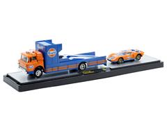 M2MACHINES #36000-94-A - 1970 Ford F-950 in Orange and Blue and 1966 Ford GT MK2 in Orange and Blue
