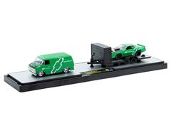 M2MACHINES #36000-94-C - 1971 Chevrolet Van G10 in Green and 1985 Chevrolet Camaro IROC-Z in Green