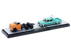 M2MACHINES #36000-96-A - 1969 Ford F-350 in Orange and 1995 Ford Ranger XLT in Turquoise