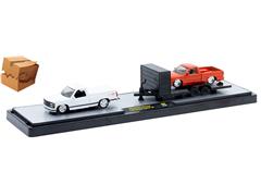 M2MACHINES #36000-R95-A-BOX - 1993 Chevrolet C1500 SS454 in White and 1995 Chevrolet S10 Custom in Orange