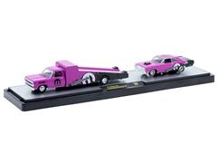 M2MACHINES #36000-R95-B - 1974 Dodge Truck in Purple and 1969 Dodge Dart Swinger 340 in Purple