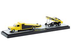 M2MACHINES #36000-S44-B - 1969 Ford F-350 Truck and Frantic Ford 1969 Ford Mustang Funny Car in Yellow and Black