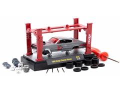 M2MACHINES #37000-75-B - B M - 1966 Dodge Charger Gasser in Gray and Red with Lift