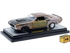 M2MACHINES #40300-138-A-CASE - 1970 Dodge Challenger with Heavily Weathered Distressed Finish and Mismatched Panels in a Non-Returnable 4-Piece CASE