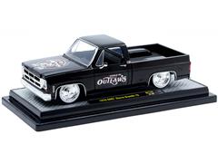 M2MACHINES #40300-138-B - 1976 GMC Sierra Grande 15 in Flat Black with Outlaw Graphics and Chrome Accents