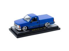 M2MACHINES #40300-144-A - 1988 GMC Sierra 1500 Pickup Truck in Blue with Tonneau Bed Cover