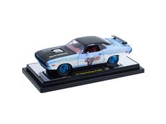 M2MACHINES #40300-S47-A-SP - Iron Maiden - 1971 Dodge Challenger R/T HEMI in Light Blue White and Black with Blue Chrome Rims and Accents
