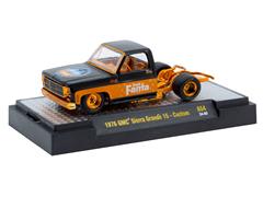 M2MACHINES #52500-A54-B-SP - Fanta - 1976 GMC Sierra Grande 15 - Custom in Black and Orange with Orange Chrome Accents