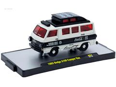 M2MACHINES #52500-A64-B-SP - Coca-Cola 1965 Dodge A100 Camper Van in Black and White with Black Chrome Details and Red Windows