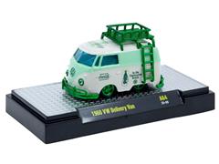 M2MACHINES #52500-A64-C-SP - Coca-Cola - 1960 Volkswagen Delivery Van in Teal and White with Green Chrome Rims
