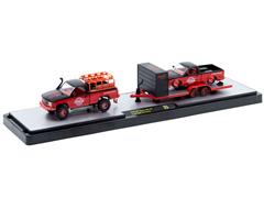 M2MACHINES #56000-S03-C-SP - Coca-Cola Classic - 1998 GMC Sierra 1500 4X4 Pickup Truck with Trailer and 1995 GMC S15 Sonoma Pickup Truck in