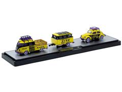 M2MACHINES #56000-TW43-C-SP - Coca-Cola - 1960 Volkswagen Double Cab Truck USA Model and 1953 Volkswagen Beetle Deluxe USA Model with Purple Chrome Rims