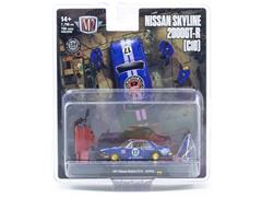 M2MACHINES #67500-18-A-SP - 1971 Nissan Skyline GT-R with Gold Rims Interior and Accents with mechanic figure and tool box