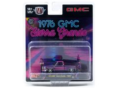 M2MACHINES #67500-19-B - 1976 GMC Sierra Grande SS02 in Purple and Pink Neon Deco with Night-Life Cowboy and Woman Figures