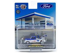 M2MACHINES #67500-19-C - 1967 Ford F-100 in Blue and White with Mechanic and Station Attendant Figures