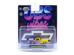 M2MACHINES #67500-21-D - 1990 Chevrolet C1500 Silverado Low Rider Pickup Truck in Yellow and Purple