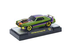M2MACHINES #82161-34-F-SP1 - 1970 Mercury Cougar XR7 in Green with Orange Purple and Black Stripes
