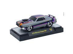 M2MACHINES #82161-34-F - 1970 Mercury Cougar XR7 in Gray with Orange Purple and Black Stripes
